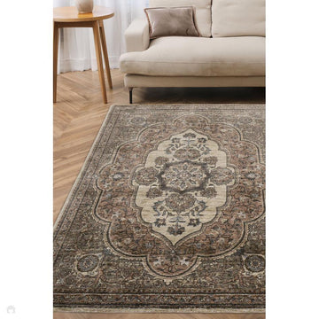 Raja Medallion Terracotta Rug-Melrose-Rug Love - The Most Loved Rug Store